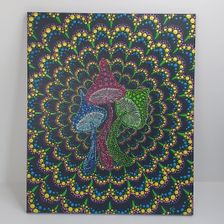 Mushroom portal. 55x45cm Acrylic on canvas.